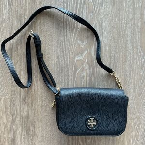 Tory Burch Whipstitch Mini Logo Bag - black